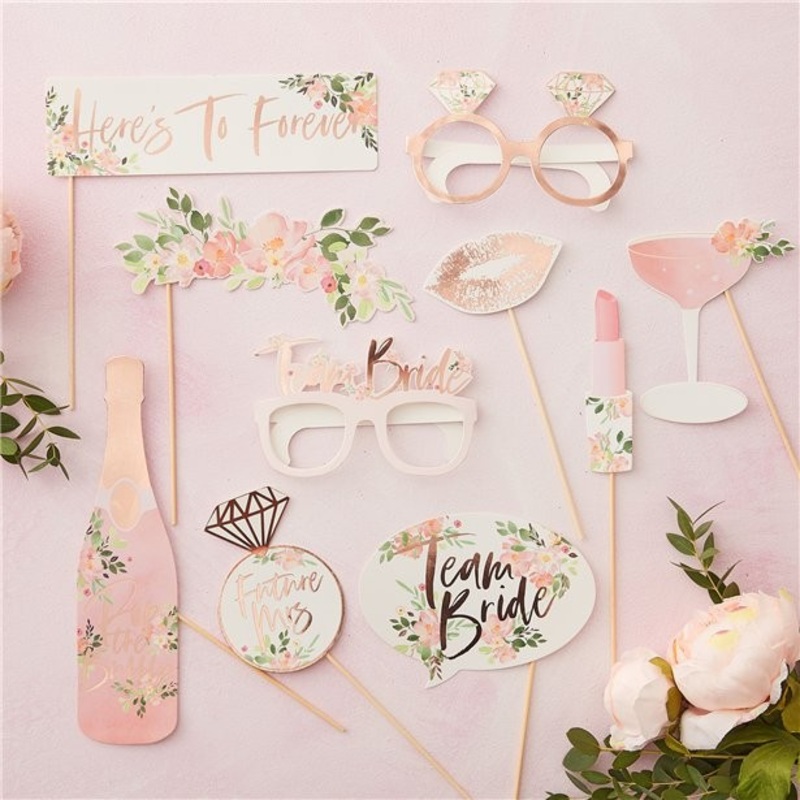 Team Bride photo props 10 pieces