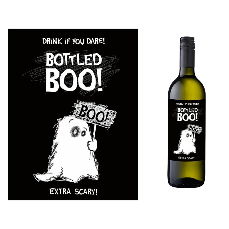 10 labels Bottled Boo self-adhesive
