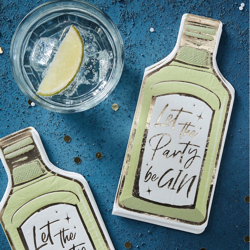 12 gin party napkins 17 x 7.5cm
