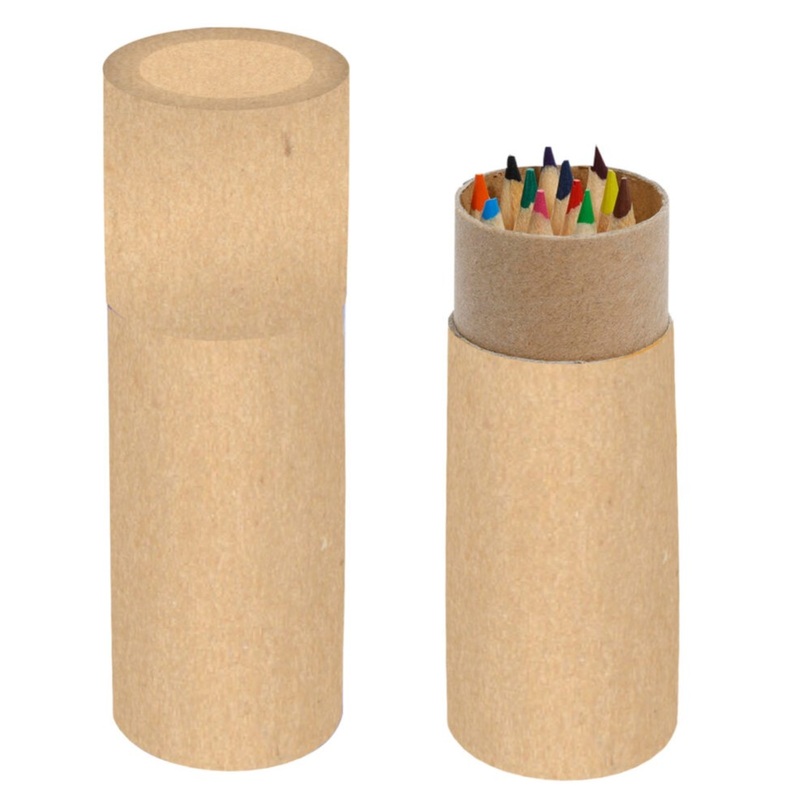 12 mini colored pencils