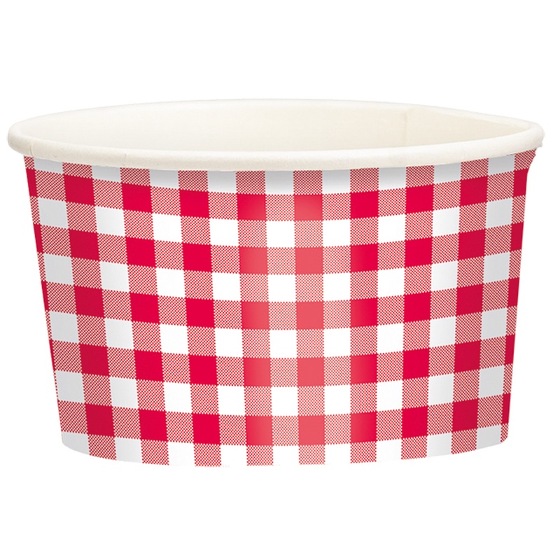 16 picnic party ice cream cups 8.4 x 6cm