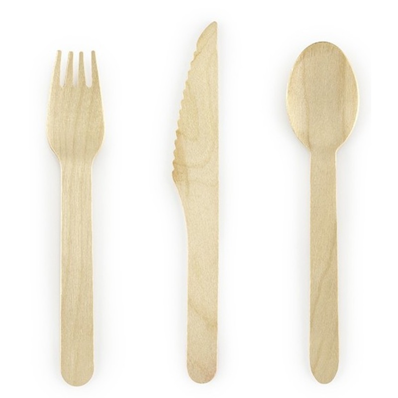 18 Pce. Wooden Cutlery Set