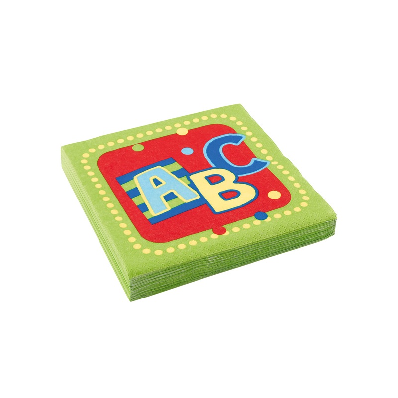 20 first day of school napkins 33cm