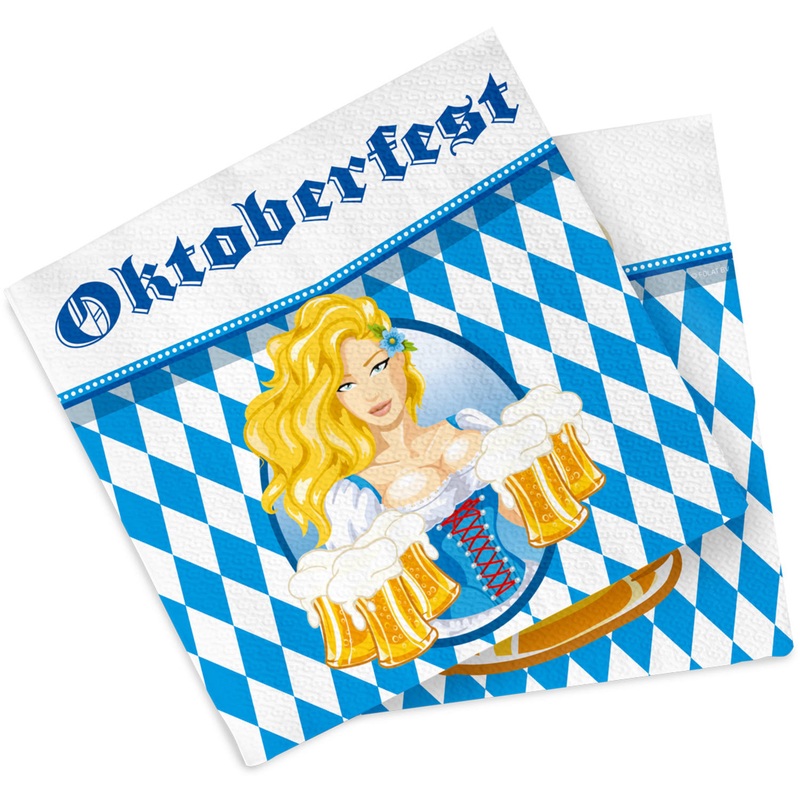 20 Oktoberfest Napkins Bier Liesl 33cm