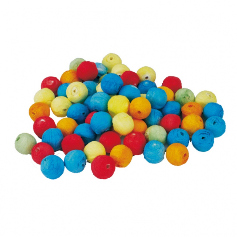 200 fluffy colorful cotton balls 1.8cm