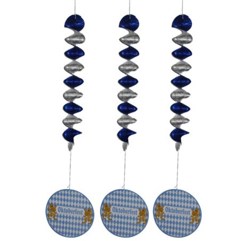 3 Oktoberfest decorative spirals 60cm