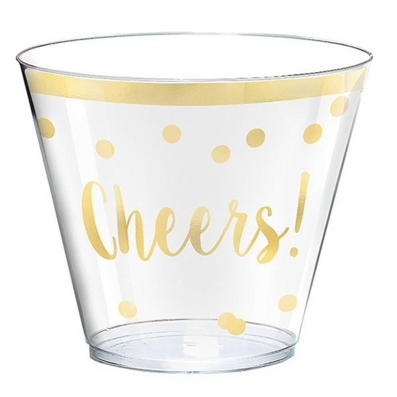 30 New Year Plastic Cups 266ml