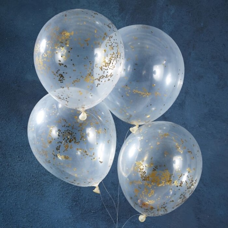 5 Sparkle on Christmas confetti balloons 30cm