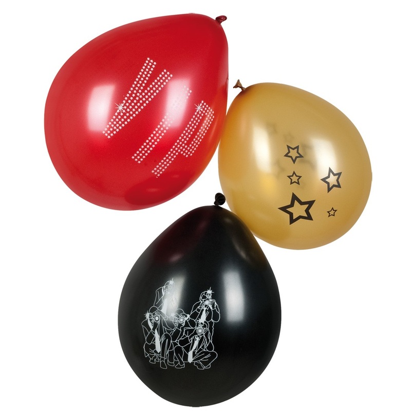 6 VIP latex balloons 25cm