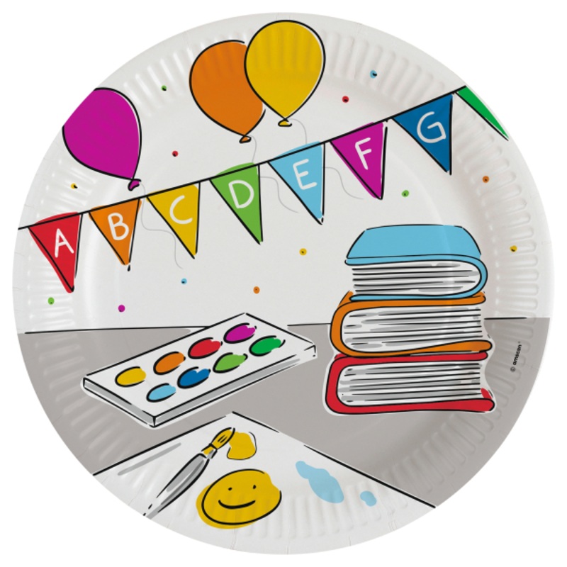 8 My first day at school Plate 23cm