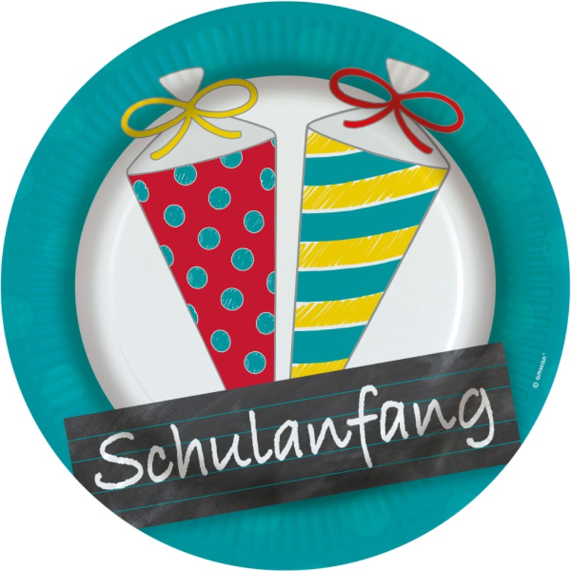 8 My school start paper plate 23cm