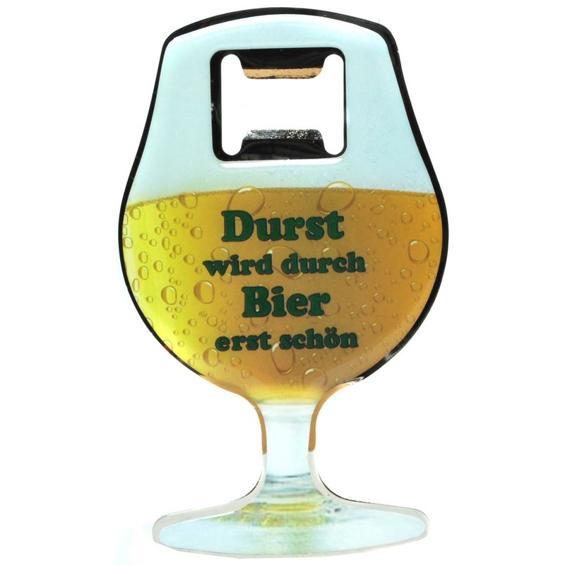 Beer glass bottle opener
