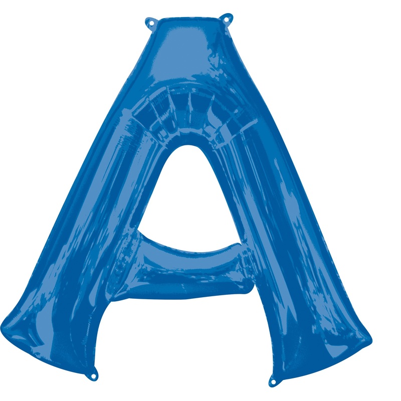 Foil balloon letter A blue XL 81cm