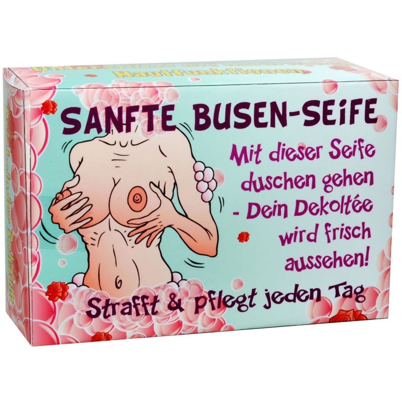 Joke article bosom soap