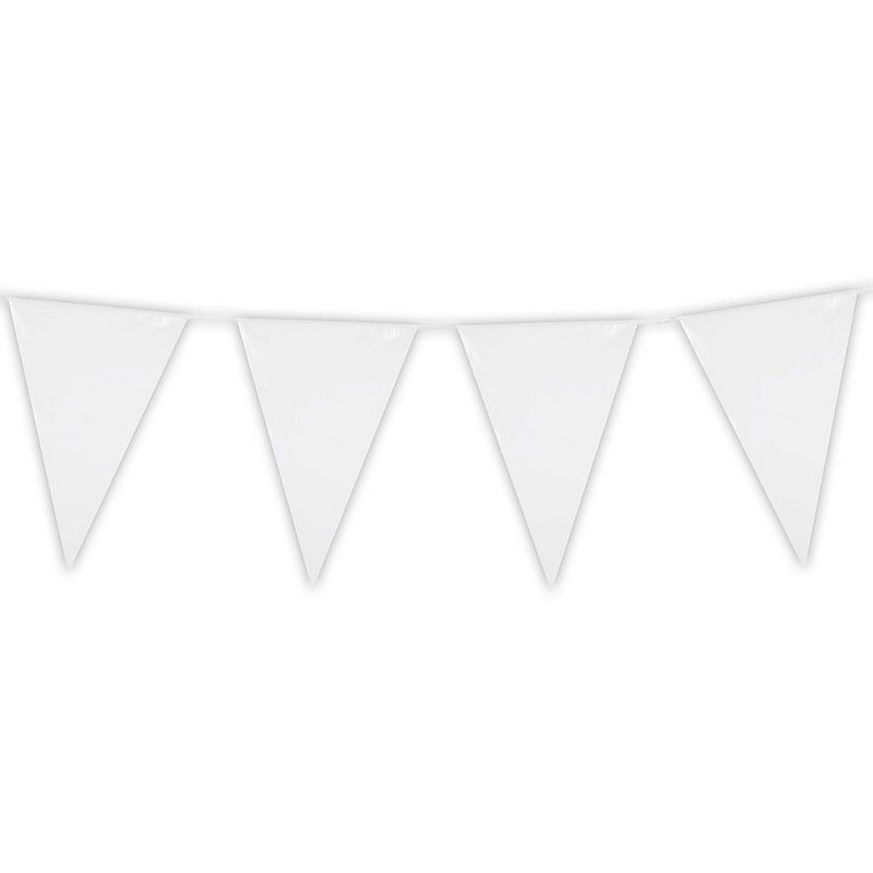 Large pennant chain white 10m