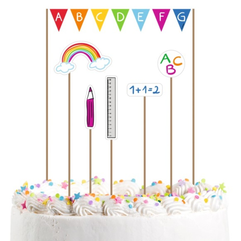 My first day of school cake decoration 6 pieces