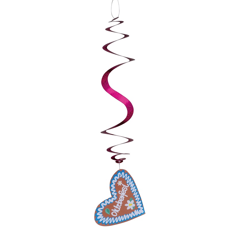 Oktoberfest spiral hanger gingerbread heart 35cm