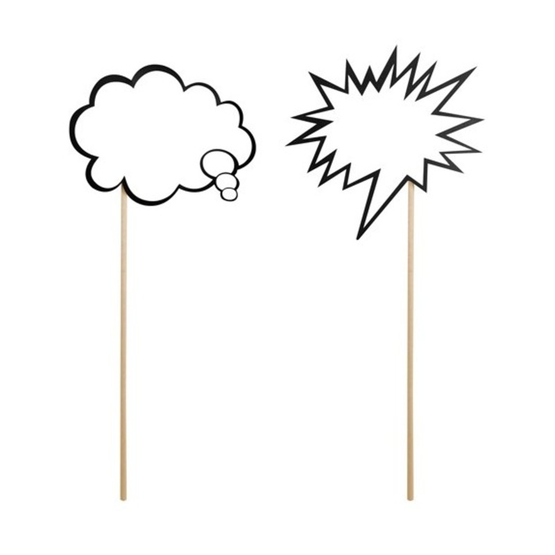 Photo box sign set speech bubbles