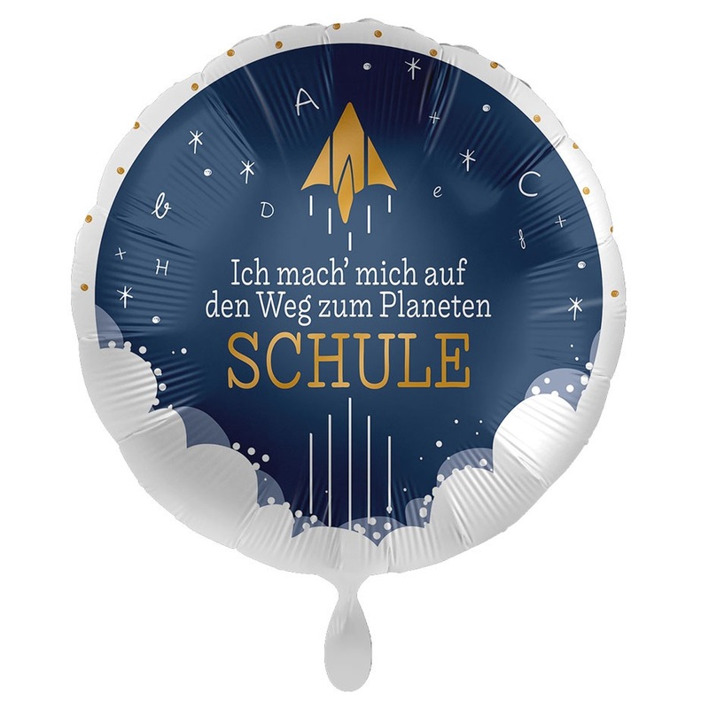 Planet school foil balloon 43cm