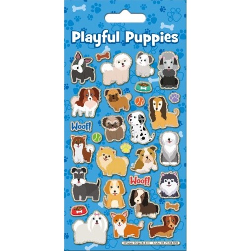 Playing puppies stickers