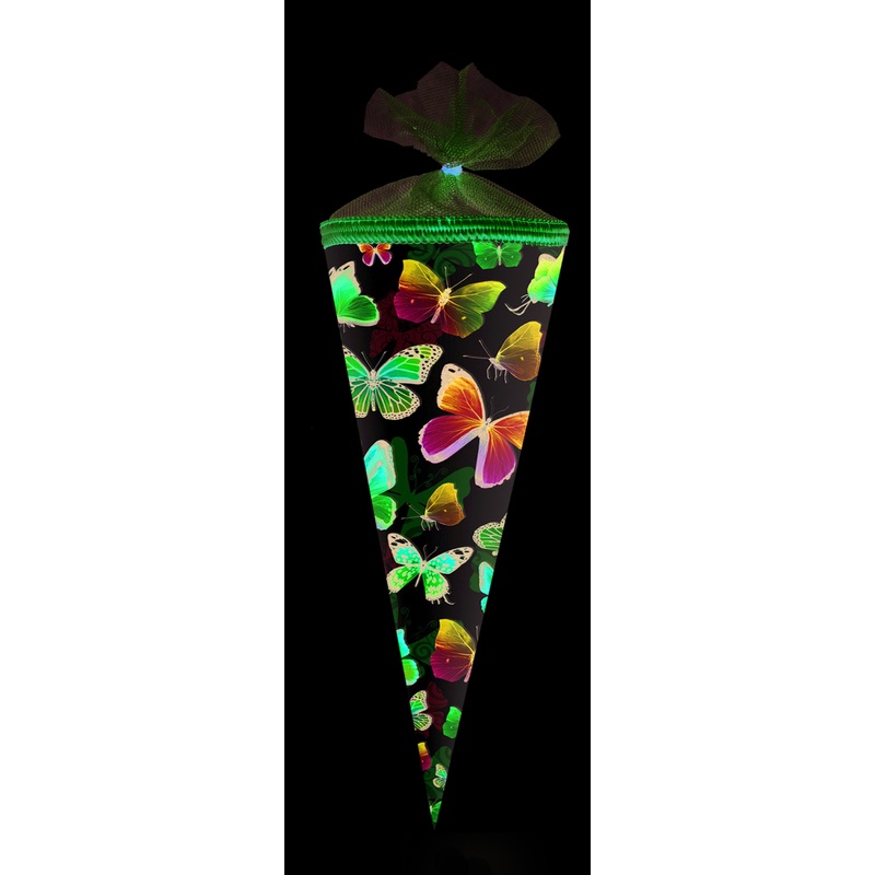 School cone with butterflies 22cm
