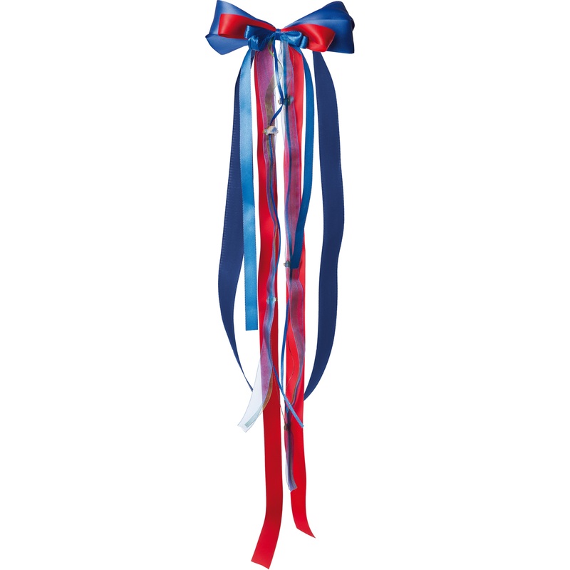 Shoulder bag ribbon blue-red 23 x 50cm