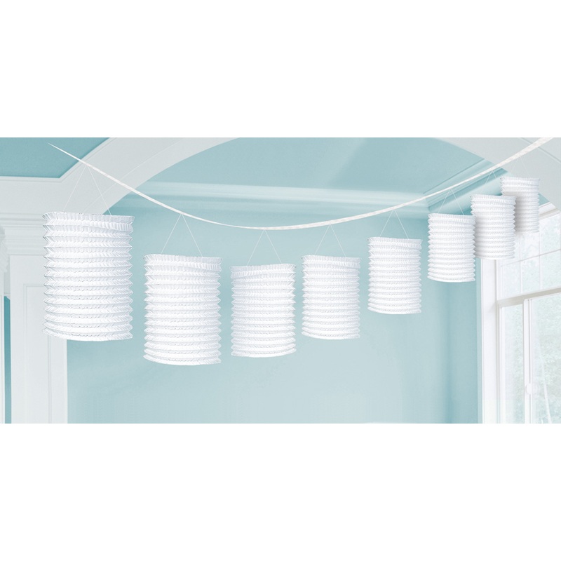 White Paper Lantern Garland 3.65m