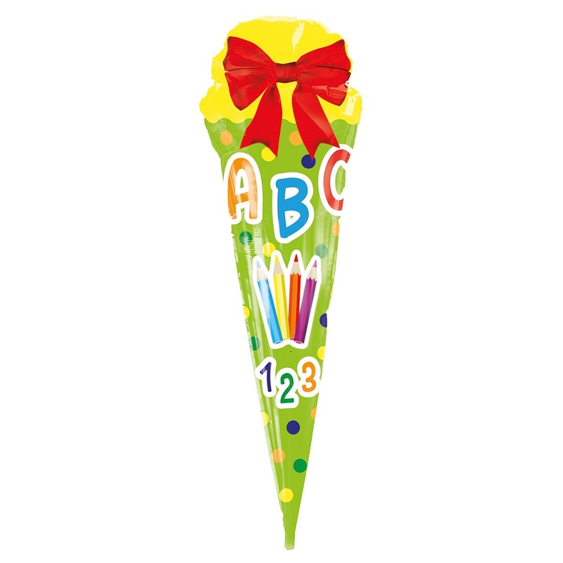 XXL foil balloon school cone 43cm x 1.05m