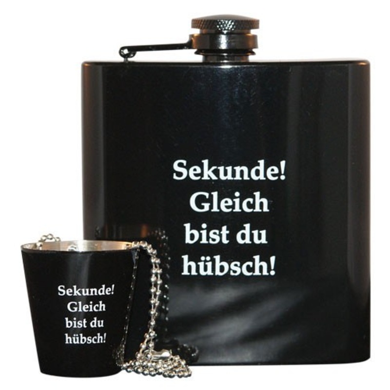 You're about to be pretty - hip flask set