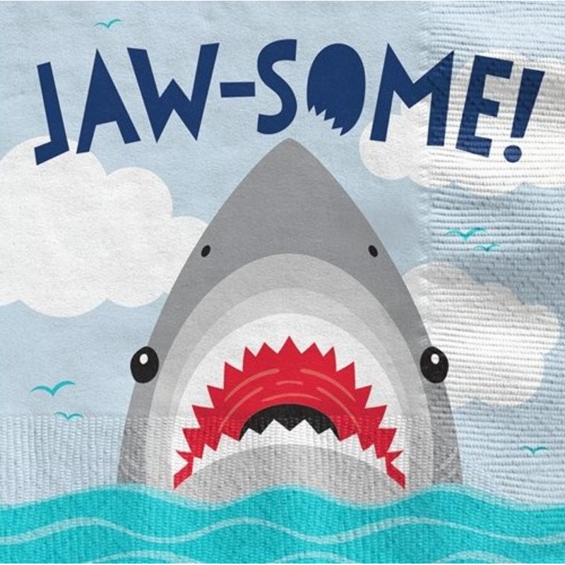 16 shark reef napkins 33cm