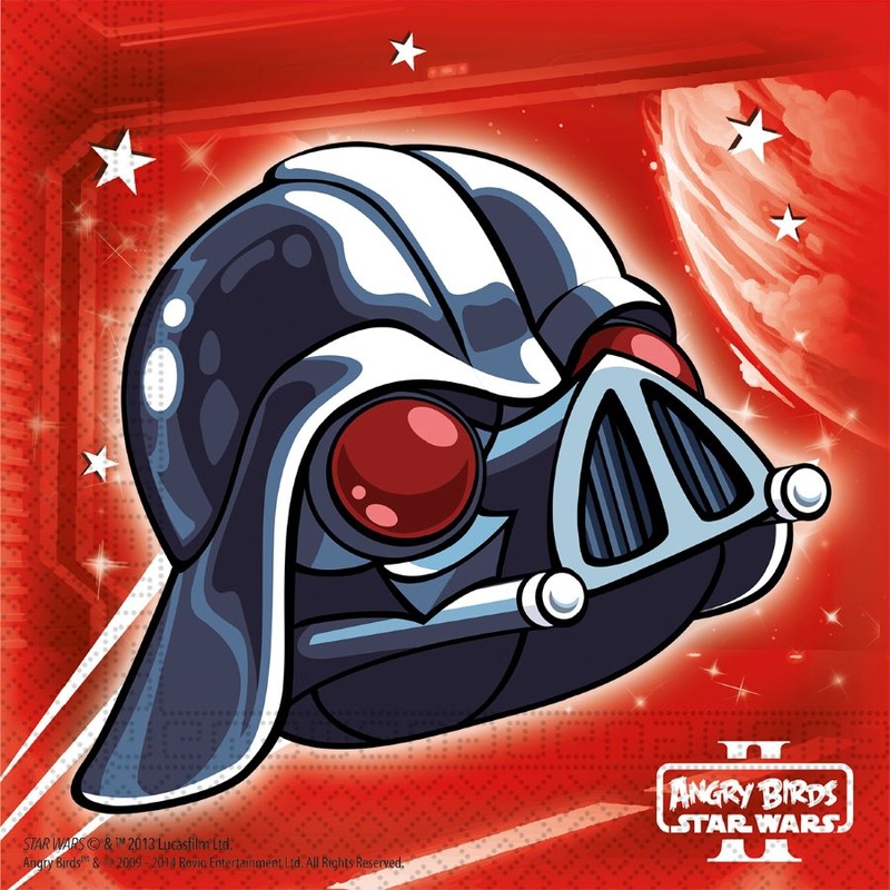 20 Angry Birds Star Wars napkins 33cm