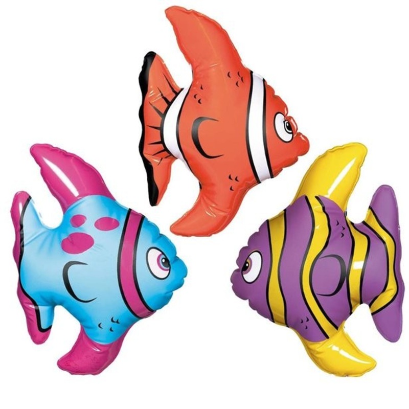 3 inflatable fish 15cm