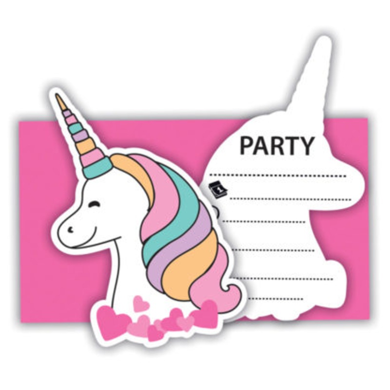 6 magic party invitation cards