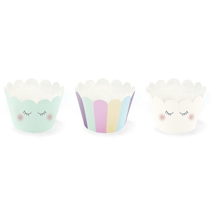 6 unicorn twinkle cupcake borders