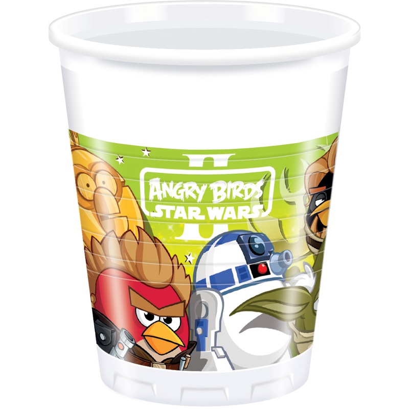 8 Angry Birds Star Wars cups 200ml