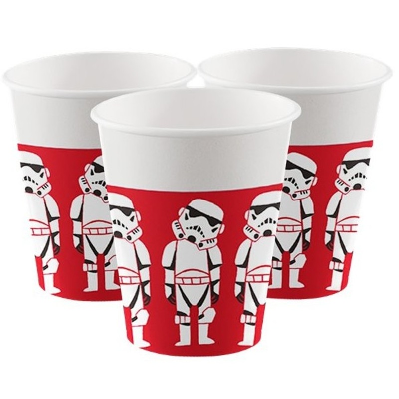 8 Star Wars cartoon paper cups 200ml
