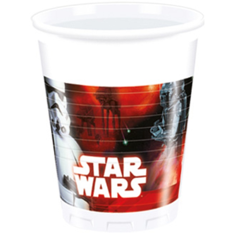8 Star Wars Dark Side cups 200ml