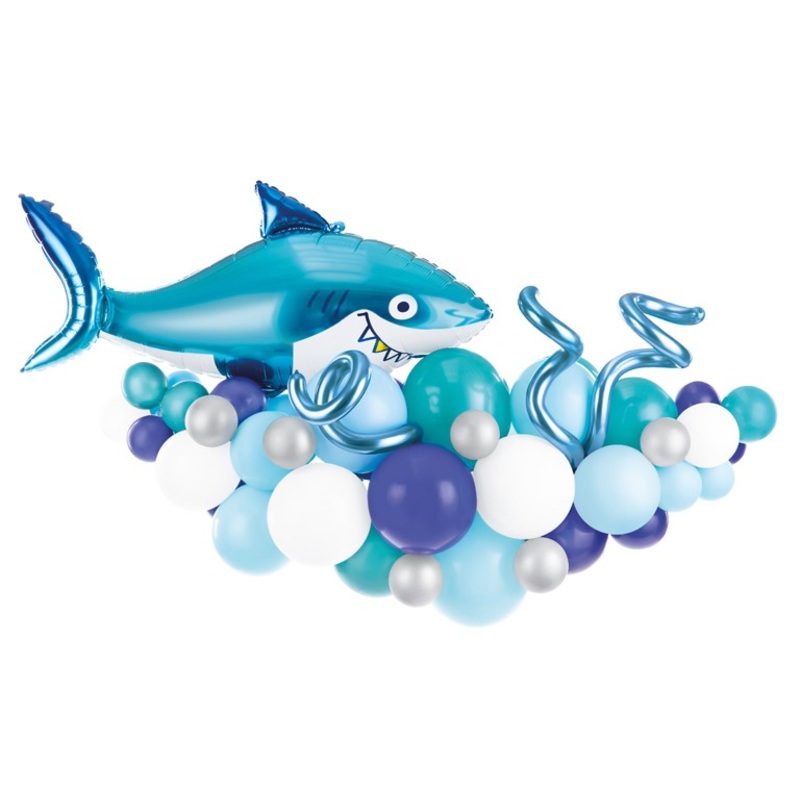 Balloon garland decoration set Sharky
