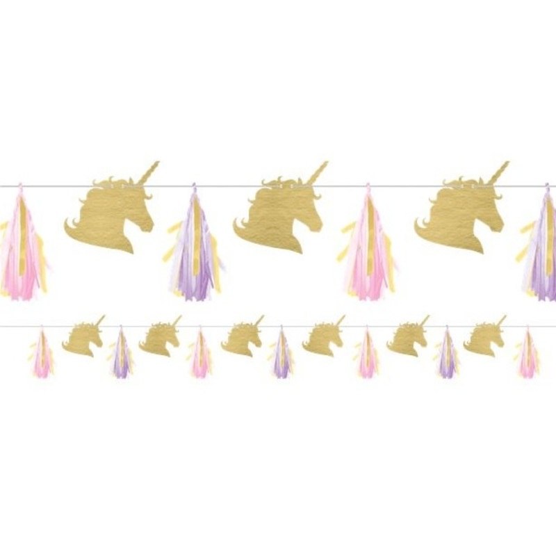 Golden Unicorn garland 2.4m
