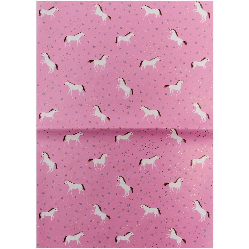 Paper Patch paper sheet unicorn pink 30x42cm