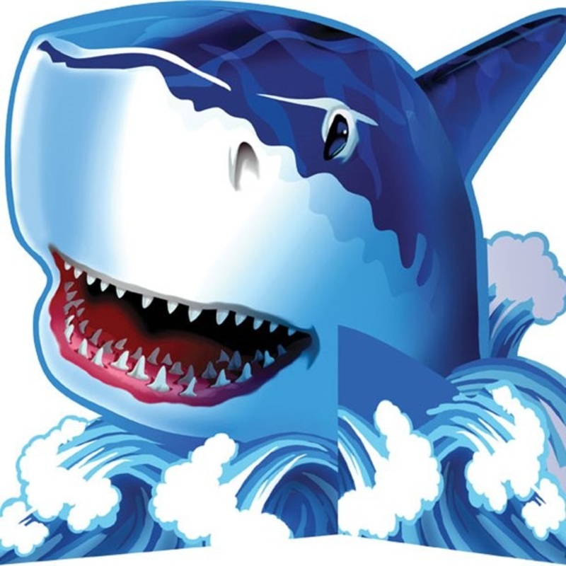 Shark party table decoration 23cm