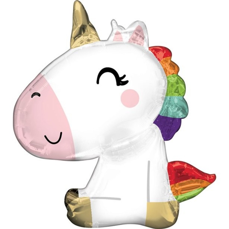Sitting unicorn foil balloon 73cm