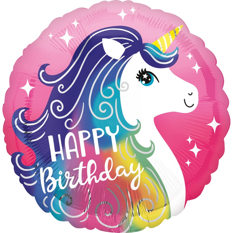 Unicorn balloon Rainbow Dust 45cm
