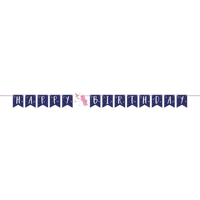 Unicorn galaxy garland 2.3m