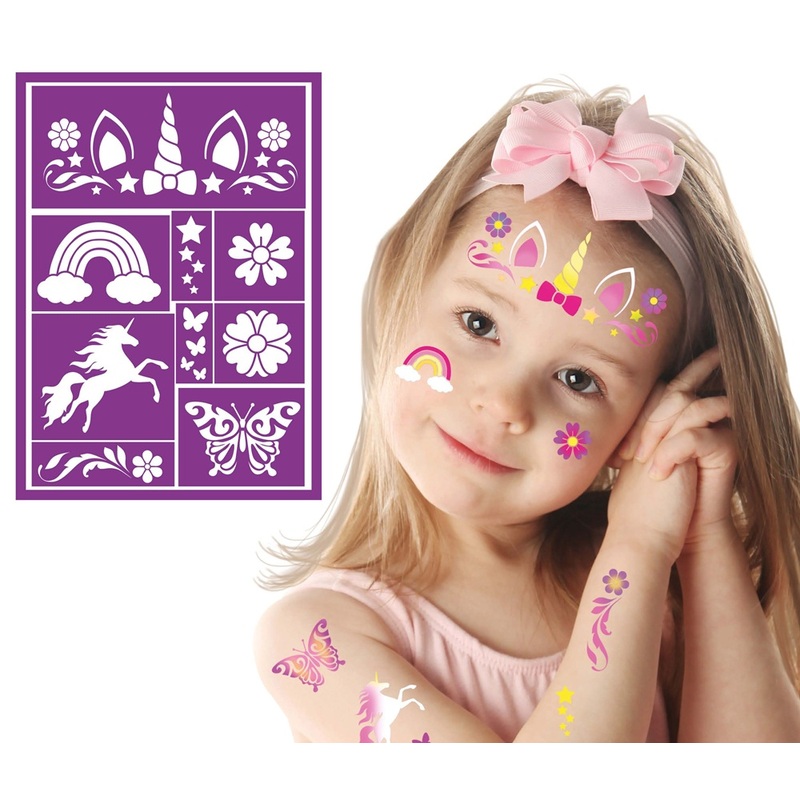 Unicorn make-up stencil 14x20cm