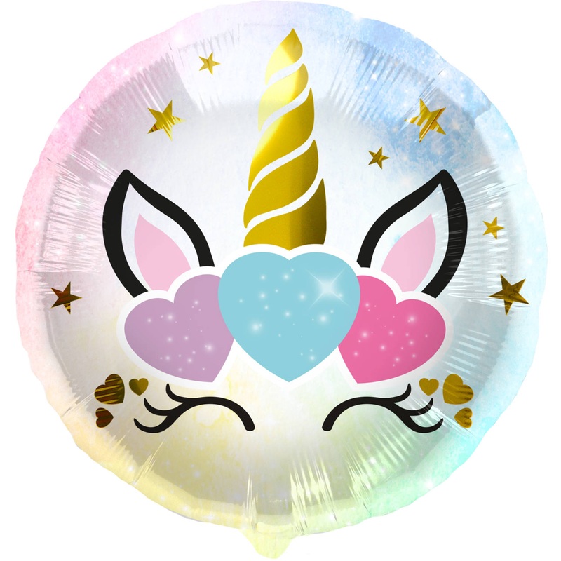Unicorn star tail foil balloon 45cm