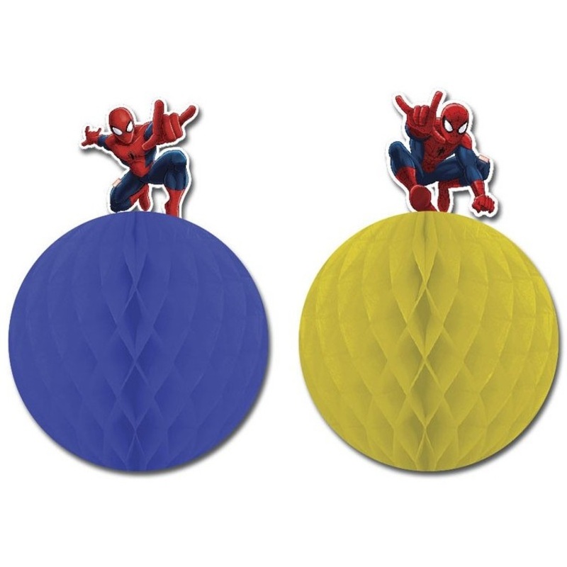 2 Spiderman Web Warriors honeycomb balls