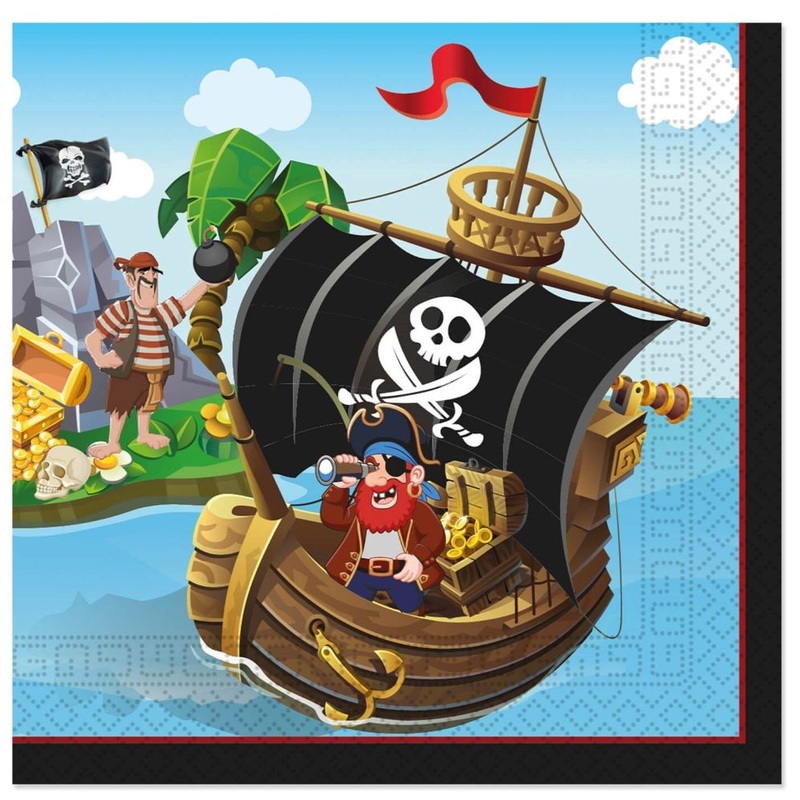 20 Island Pirates FSC napkins 33x33cm