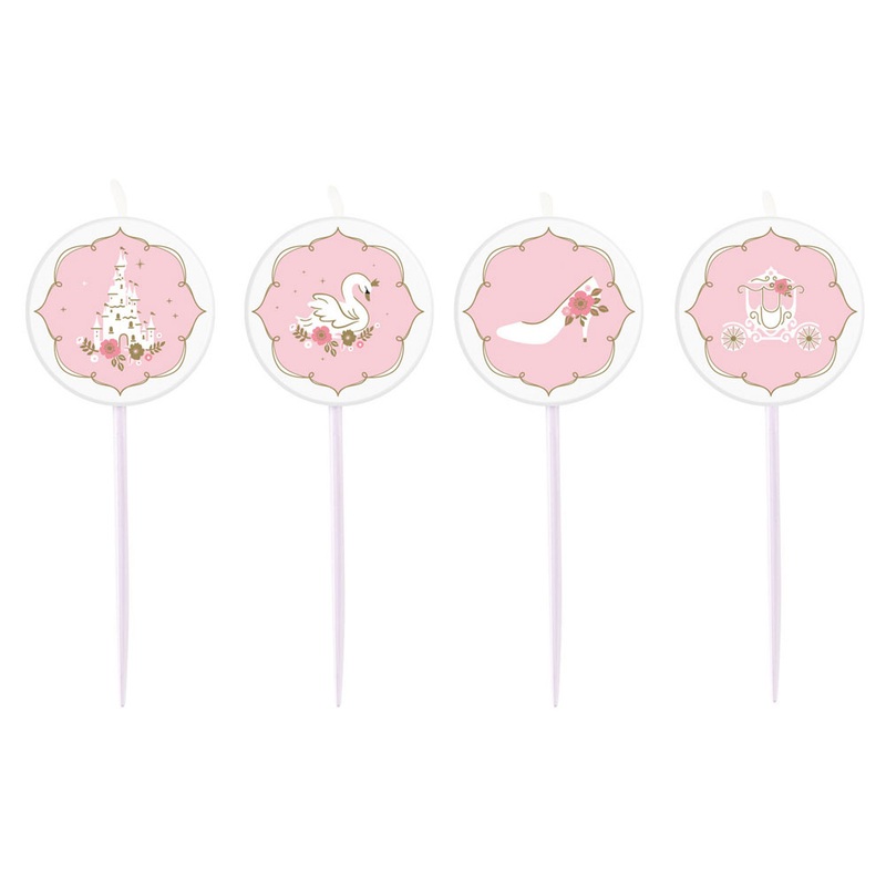 4 Princess for a Day cake candles 7cm