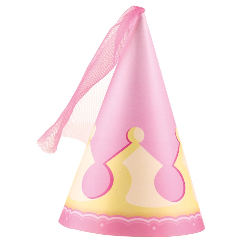 4 Princess Isabella party hats 16cm